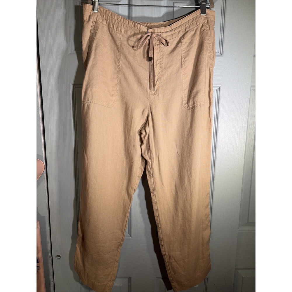 Lauren Ralph Lauren Size 14 Linen Pants In Beige. Boho. 100% Linen.